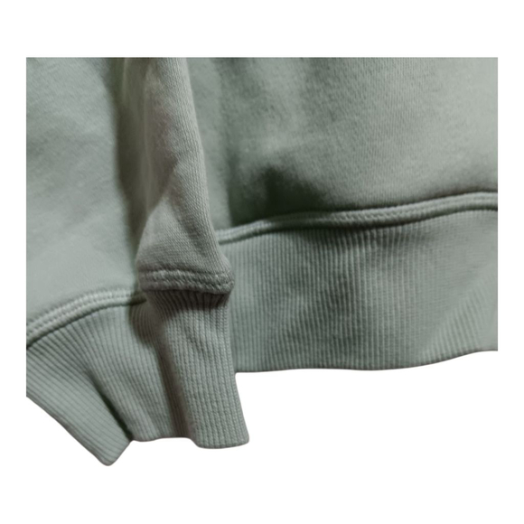 H&M Licensed Disney Sage Green Kangaroo Pocket Felt Mickey Mouse Logo Hoodie - Picture 7 of 12